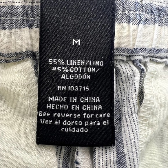 Zac & RACHEL STRIPED SMOCKED DRAWSTRING WAIST WIDE LEG PANT BLUE MULTI MEDIUM - Picture 11 of 13